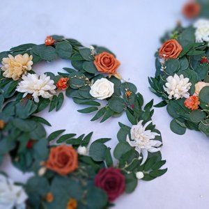 6ft eucalyptus/ willow garlands sunset Terracotta
